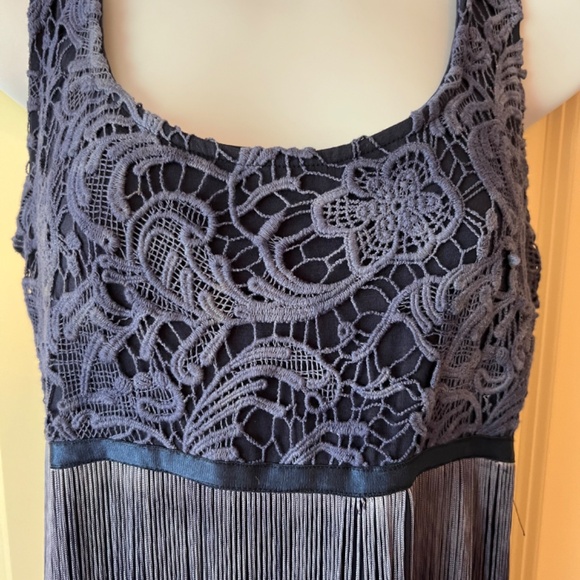 Boston Proper Sleeveless Dress with Embroidery & Fringe Size 8 - Picture 3 of 13